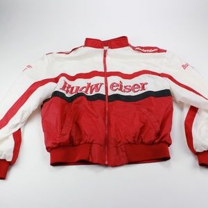 Vintage Budweiser Racing Jacket Beer Men's Sz XL